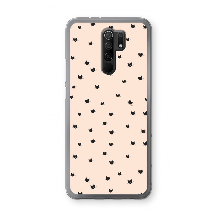 Kleine kattenkopjes: Xiaomi Redmi 9 Transparant Hoesje