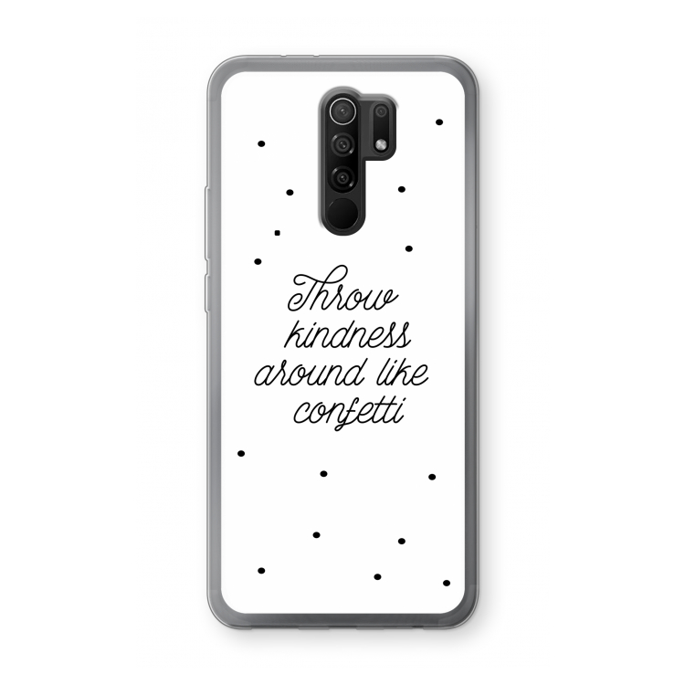 Confetti: Xiaomi Redmi 9 Transparant Hoesje