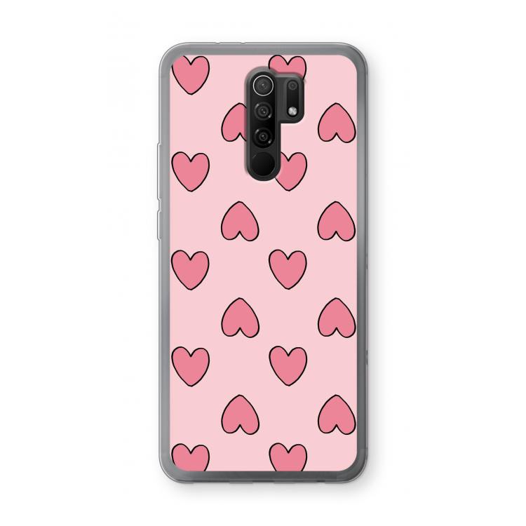 Ondersteboven verliefd: Xiaomi Redmi 9 Transparant Hoesje
