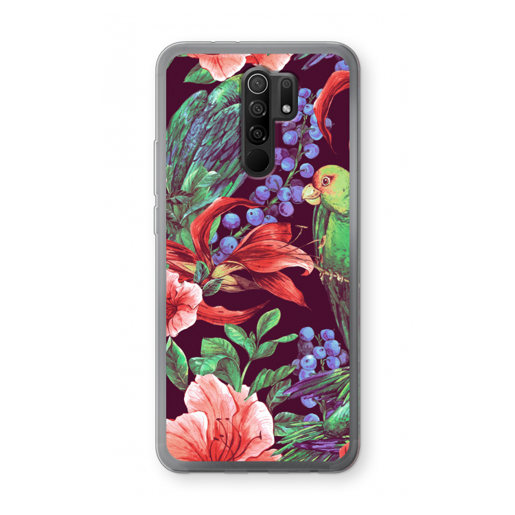 Papegaaien: Xiaomi Redmi 9 Transparant Hoesje