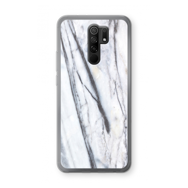 Gestreepte marmer: Xiaomi Redmi 9 Transparant Hoesje