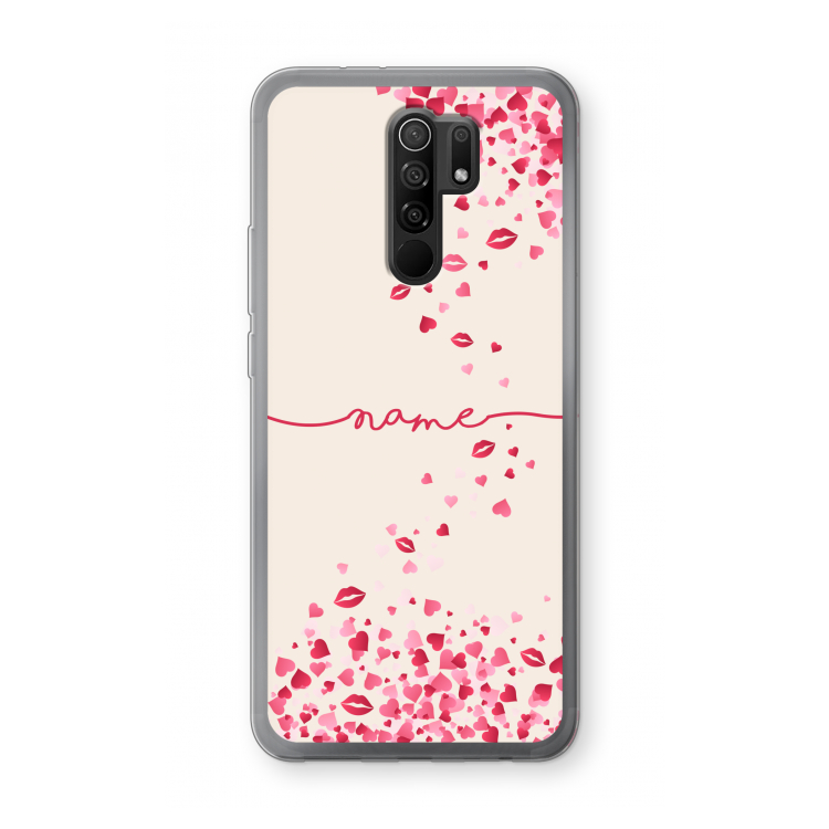 Hartjes en kusjes: Xiaomi Redmi 9 Transparant Hoesje
