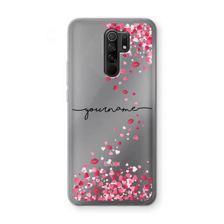 Hartjes en kusjes: Xiaomi Redmi 9 Transparant Hoesje