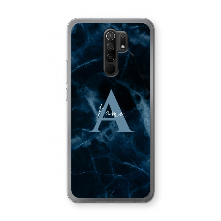 Midnight Marble: Xiaomi Redmi 9 Transparant Hoesje
