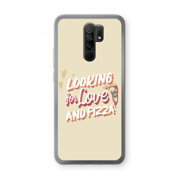 Pizza is the answer: Xiaomi Redmi 9 Transparant Hoesje