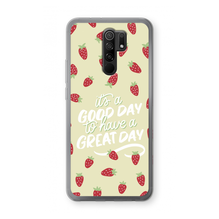 Don't forget to have a great day: Xiaomi Redmi 9 Transparant Hoesje