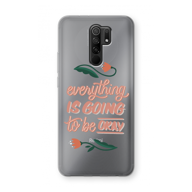 Optimistic flower girl: Xiaomi Redmi 9 Transparant Hoesje