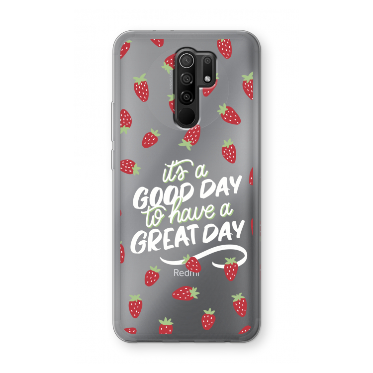 Don't forget to have a great day: Xiaomi Redmi 9 Transparant Hoesje