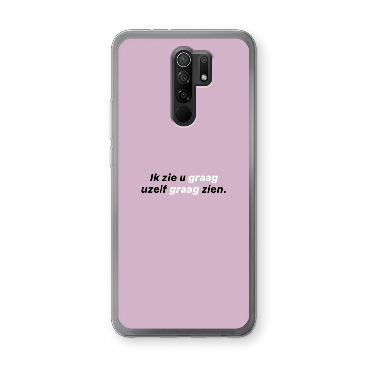 uzelf graag zien: Xiaomi Redmi 9 Transparant Hoesje