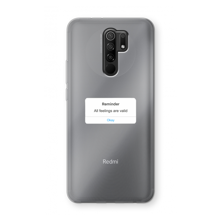 Reminder: Xiaomi Redmi 9 Transparant Hoesje