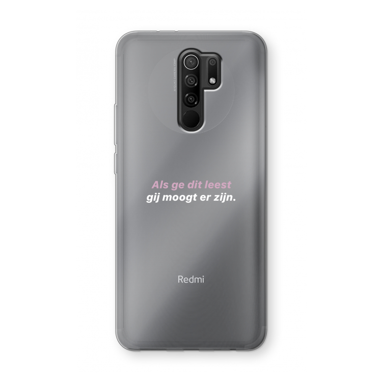 gij moogt er zijn: Xiaomi Redmi 9 Transparant Hoesje