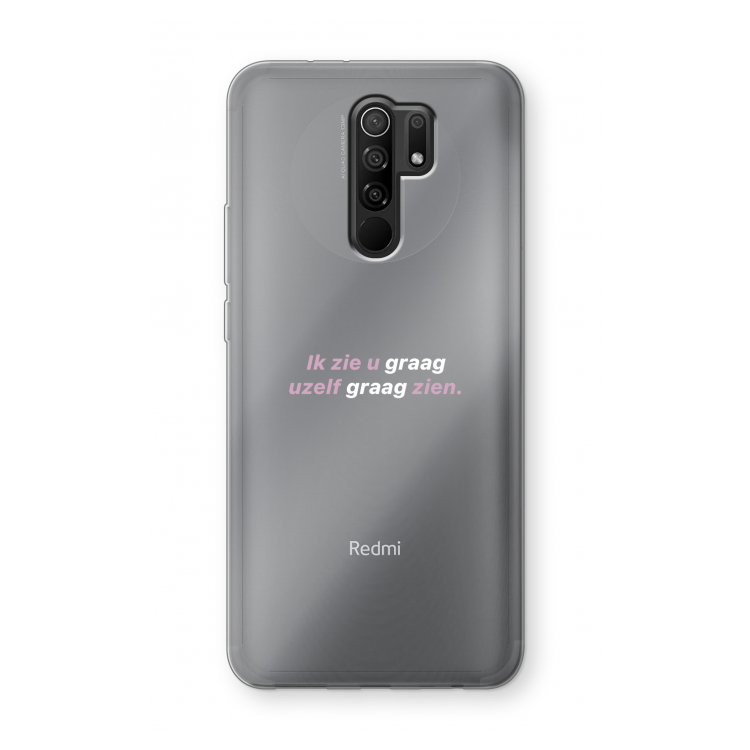 uzelf graag zien: Xiaomi Redmi 9 Transparant Hoesje