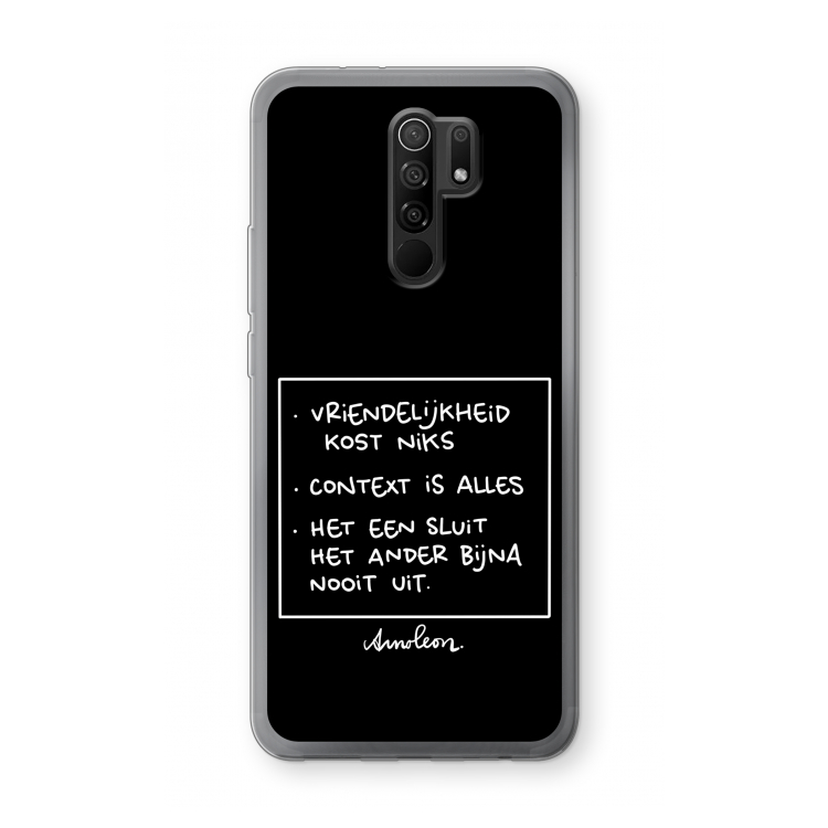 Mijn Motto's: Xiaomi Redmi 9 Transparant Hoesje