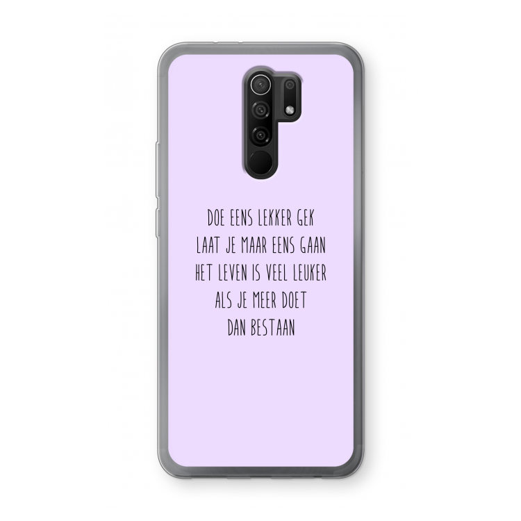 Gek: Xiaomi Redmi 9 Transparant Hoesje