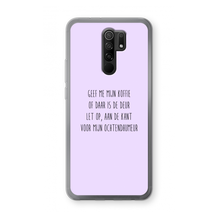 Ochtendhumeur: Xiaomi Redmi 9 Transparant Hoesje