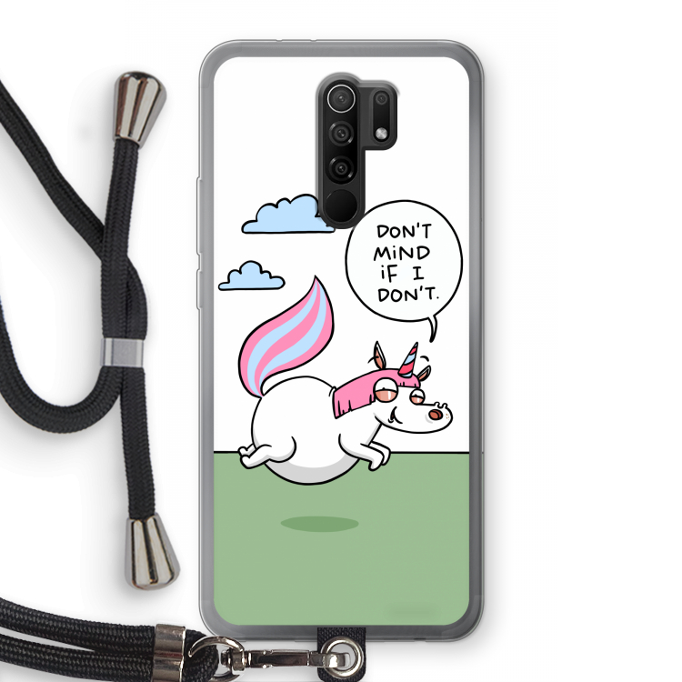 Unicorn: Xiaomi Redmi 9 Transparant Hoesje met koord