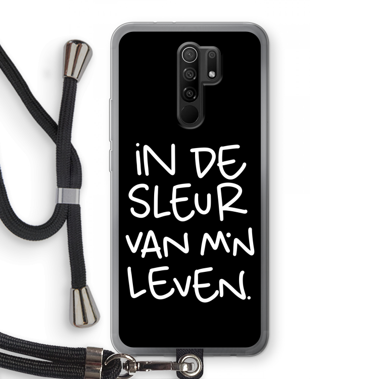 De Sleur: Xiaomi Redmi 9 Transparant Hoesje met koord