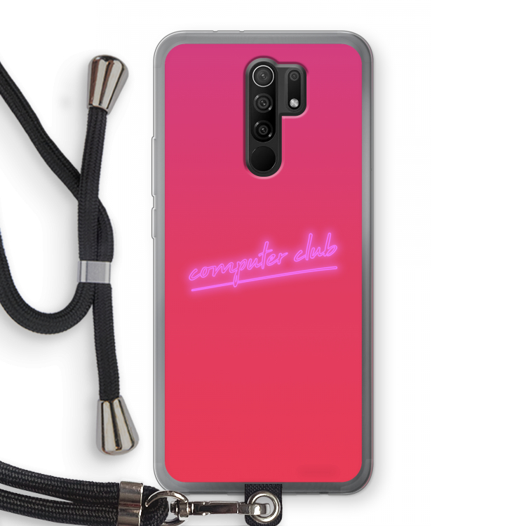 Vice Glow: Xiaomi Redmi 9 Transparant Hoesje met koord