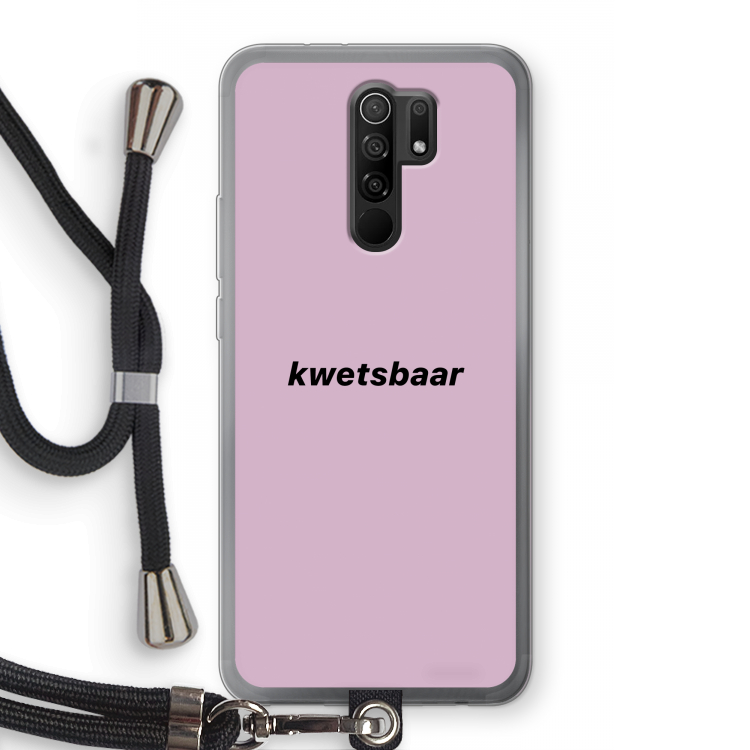 kwetsbaar: Xiaomi Redmi 9 Transparant Hoesje met koord