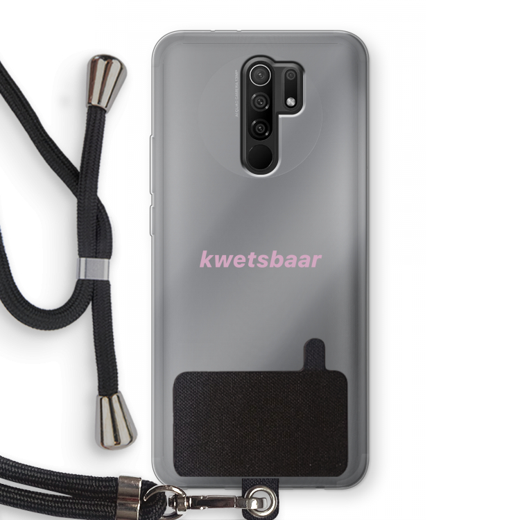 kwetsbaar: Xiaomi Redmi 9 Transparant Hoesje met koord