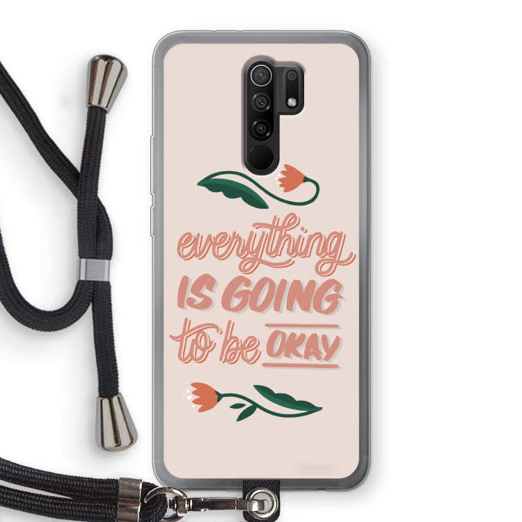 Optimistic flower girl: Xiaomi Redmi 9 Transparant Hoesje met koord