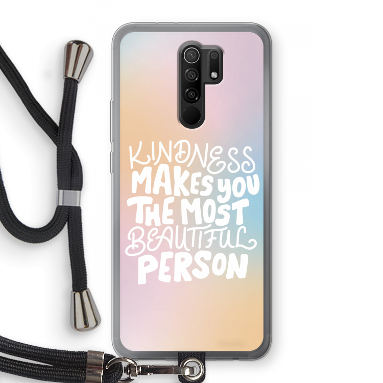 The prettiest: Xiaomi Redmi 9 Transparant Hoesje met koord