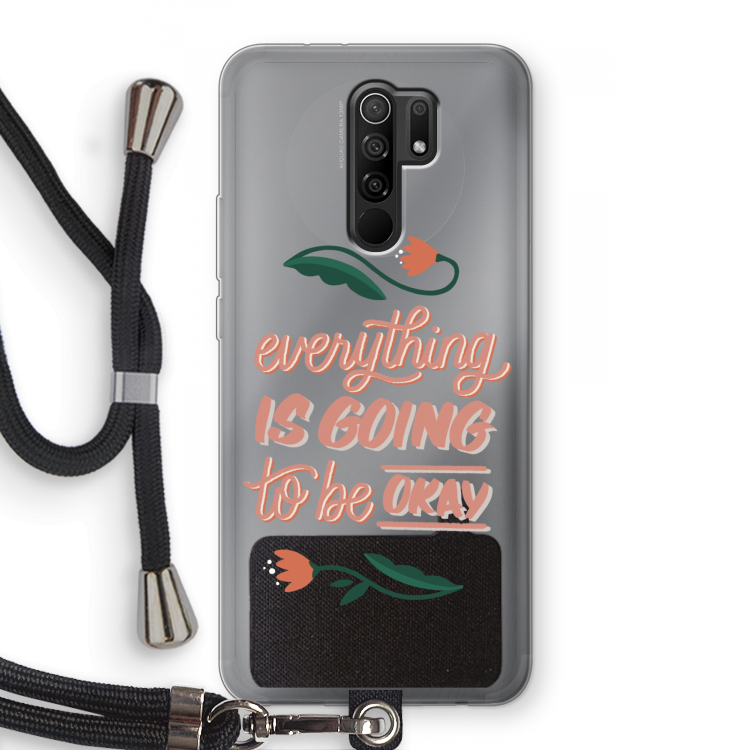 Optimistic flower girl: Xiaomi Redmi 9 Transparant Hoesje met koord