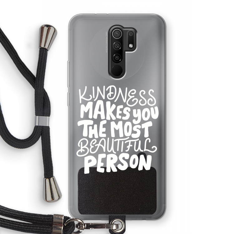 The prettiest: Xiaomi Redmi 9 Transparant Hoesje met koord