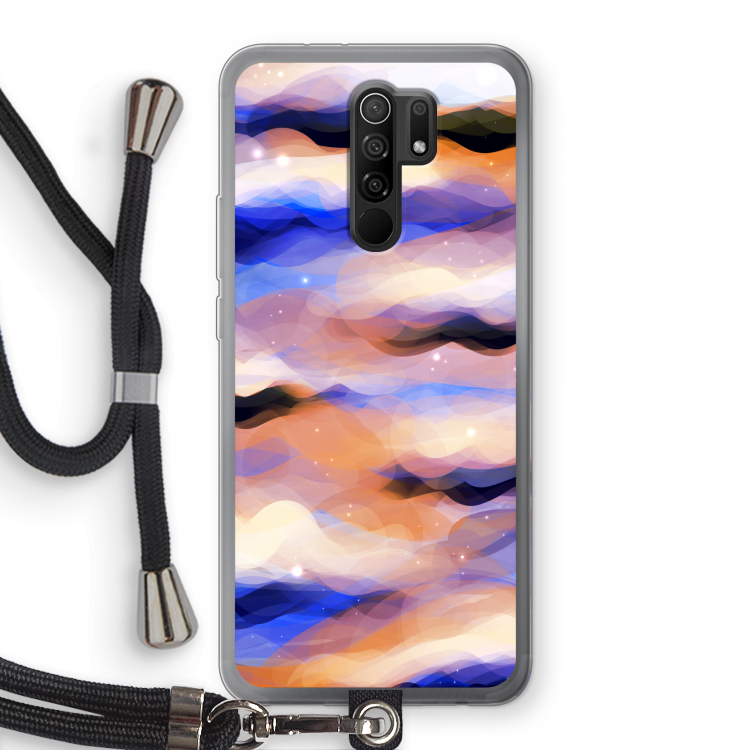 Donkere Wolken: Xiaomi Redmi 9 Transparant Hoesje met koord