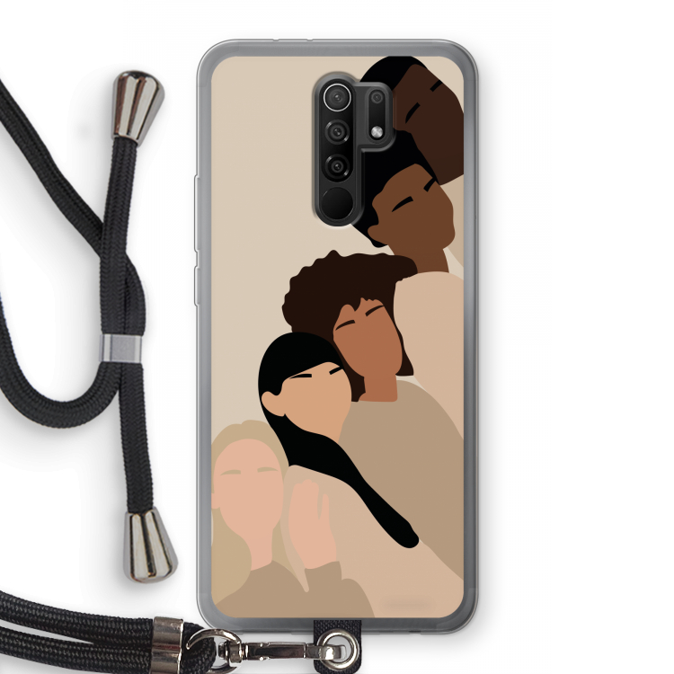 Sweet creatures: Xiaomi Redmi 9 Transparant Hoesje met koord