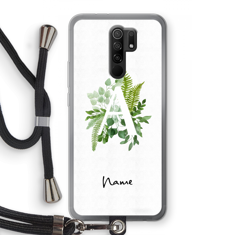 Green Brush: Xiaomi Redmi 9 Transparant Hoesje met koord