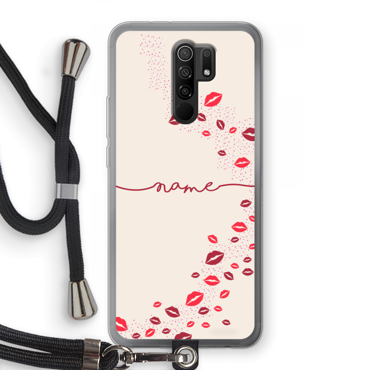 Kusjes: Xiaomi Redmi 9 Transparant Hoesje met koord