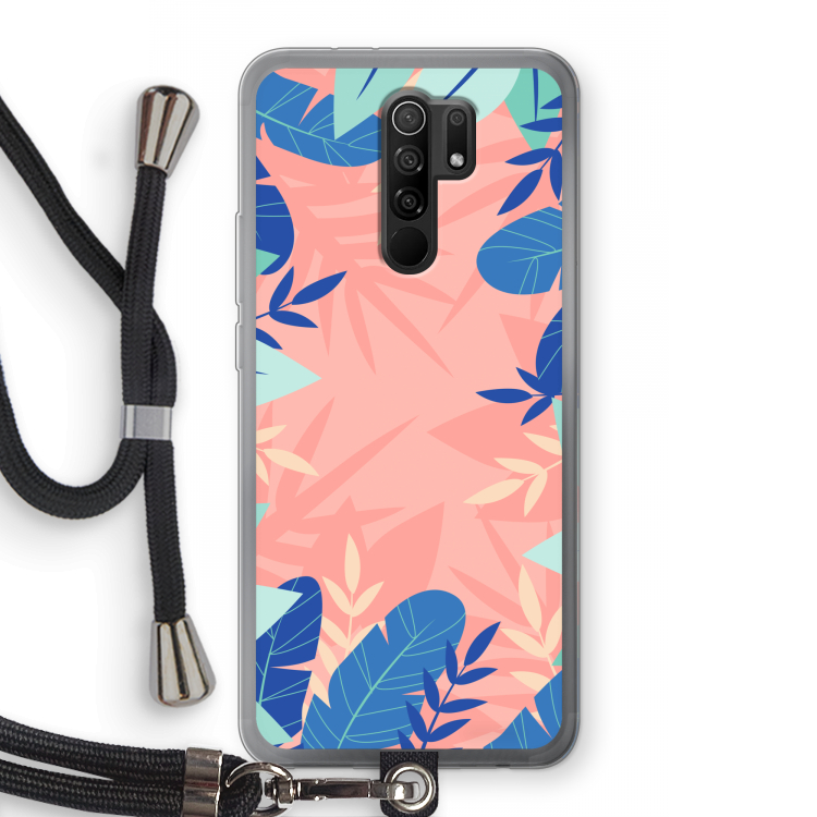 Tropisch: Xiaomi Redmi 9 Transparant Hoesje met koord