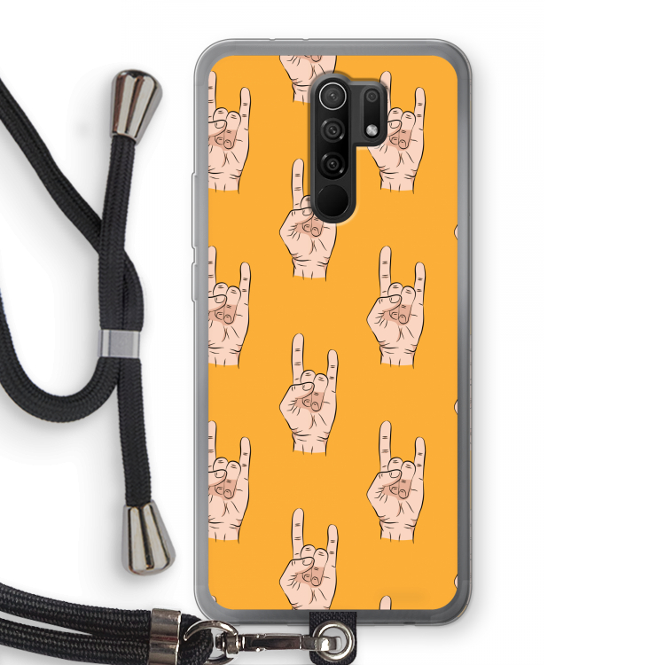 Rock: Xiaomi Redmi 9 Transparant Hoesje met koord