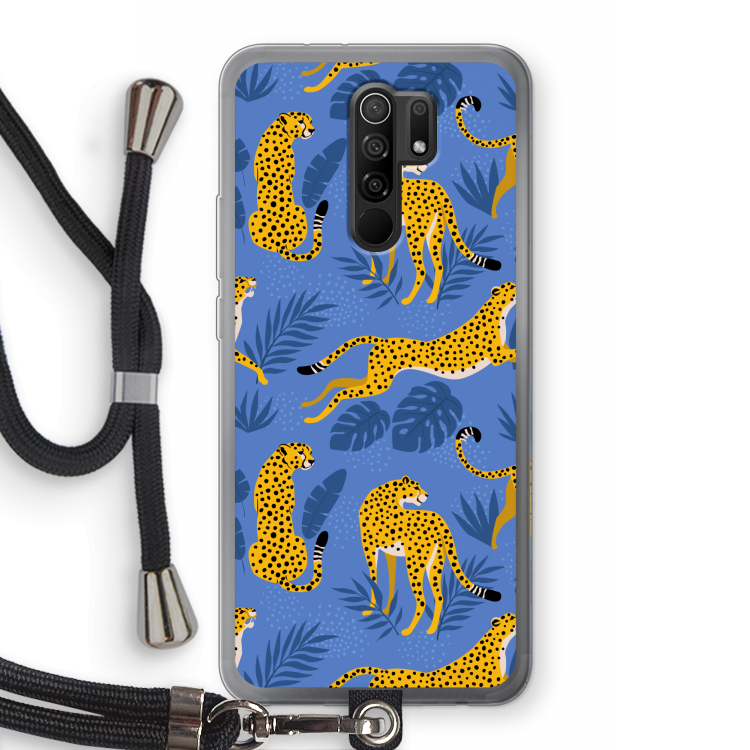Luipaard: Xiaomi Redmi 9 Transparant Hoesje met koord