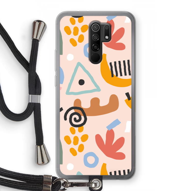 Abstract: Xiaomi Redmi 9 Transparant Hoesje met koord