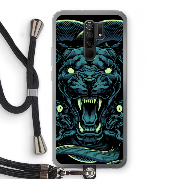 Cougar and Vipers: Xiaomi Redmi 9 Transparant Hoesje met koord