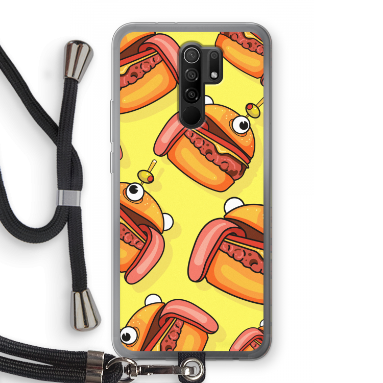 Hamburger: Xiaomi Redmi 9 Transparant Hoesje met koord