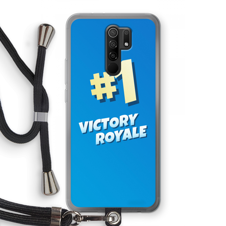 Victory Royale: Xiaomi Redmi 9 Transparant Hoesje met koord
