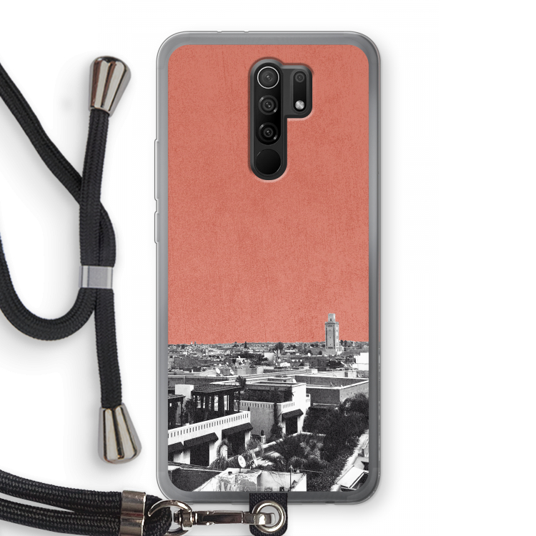 Marrakech Skyline : Xiaomi Redmi 9 Transparant Hoesje met koord