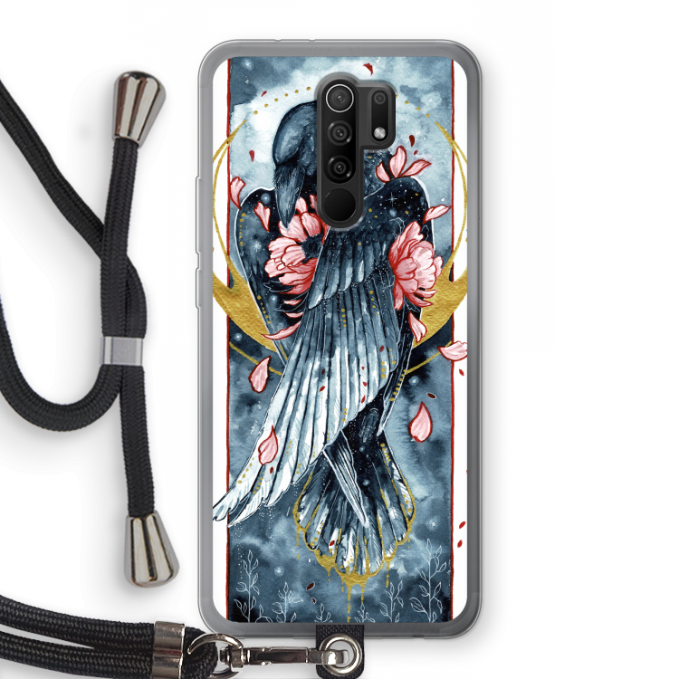 Golden Raven: Xiaomi Redmi 9 Transparant Hoesje met koord