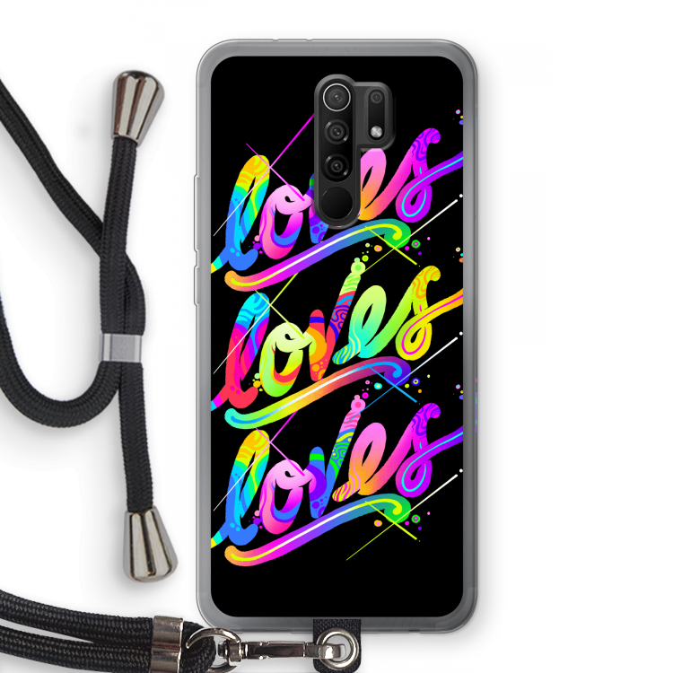 Loves: Xiaomi Redmi 9 Transparant Hoesje met koord