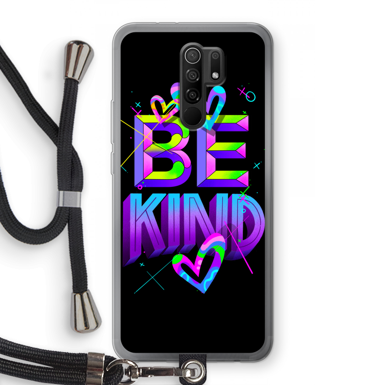 Be Kind: Xiaomi Redmi 9 Transparant Hoesje met koord