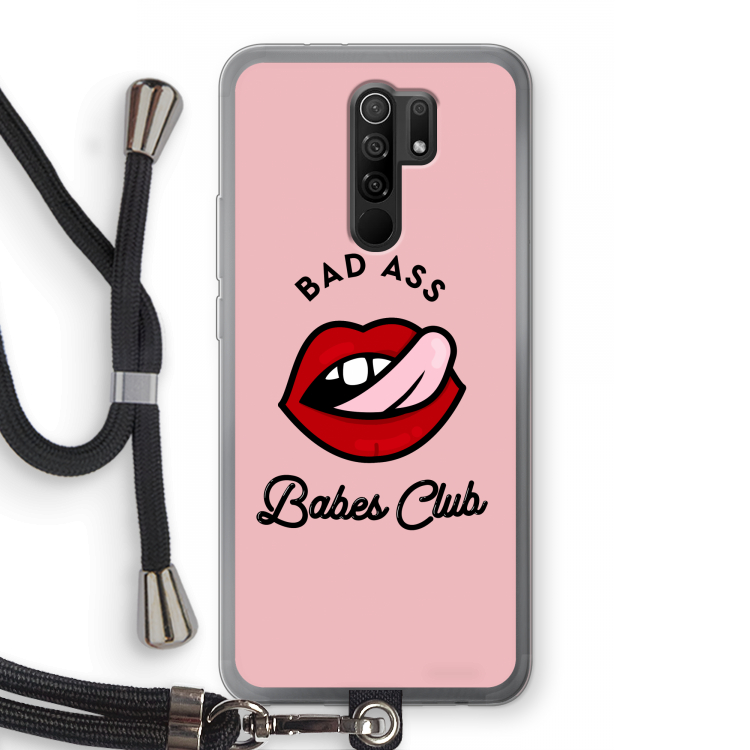 Badass Babes Club: Xiaomi Redmi 9 Transparant Hoesje met koord
