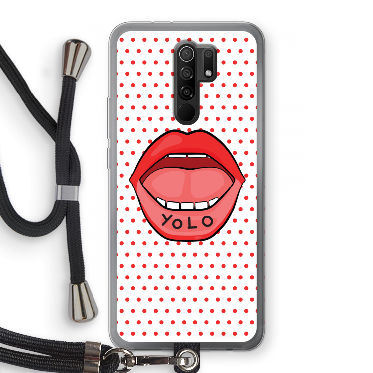 Yolo Denise: Xiaomi Redmi 9 Transparant Hoesje met koord