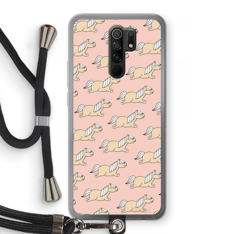 Ponys: Xiaomi Redmi 9 Transparant Hoesje met koord