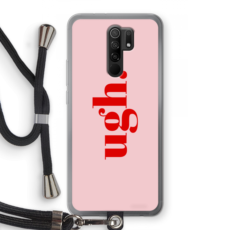 Ugh: Xiaomi Redmi 9 Transparant Hoesje met koord