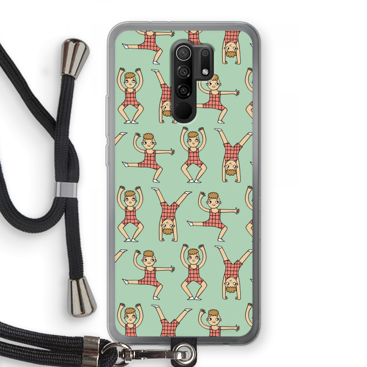 Gymboys: Xiaomi Redmi 9 Transparant Hoesje met koord
