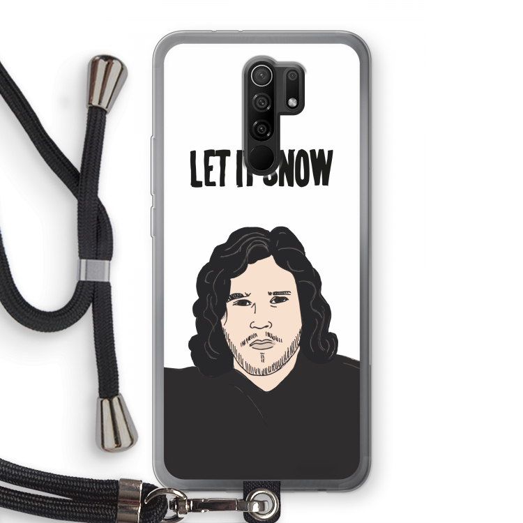 Let It Snow: Xiaomi Redmi 9 Transparant Hoesje met koord
