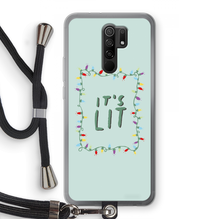 It's Lit: Xiaomi Redmi 9 Transparant Hoesje met koord